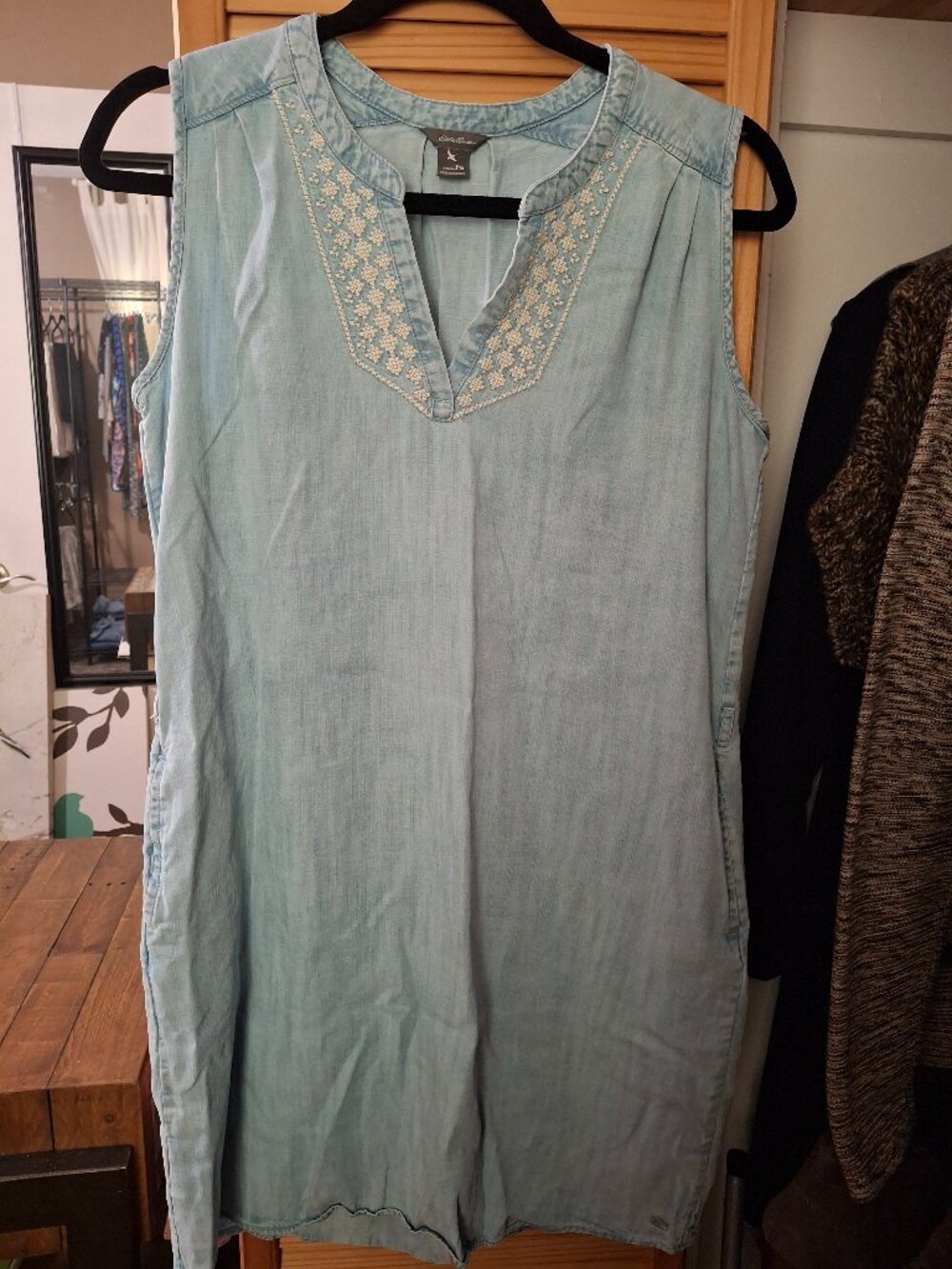 Blue denim dress